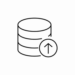 sql data base upload icon sign vector