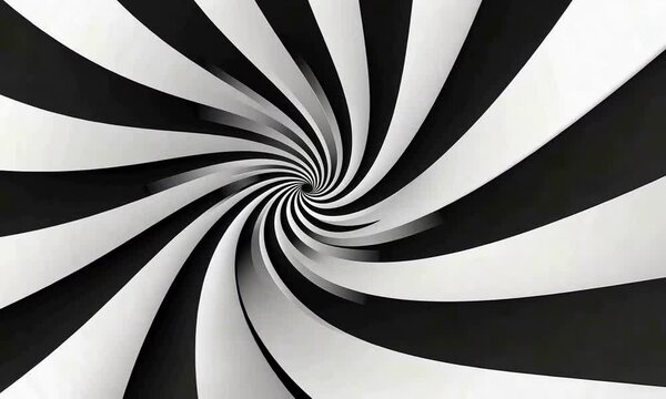 black and white spiral hypnosis background ai generated video concept