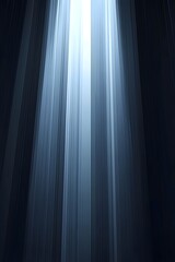 A mesmerizing display of light beams cutting through a dark space, creating a serene and ethereal atmosphere filled with soft gradients and cool tones.