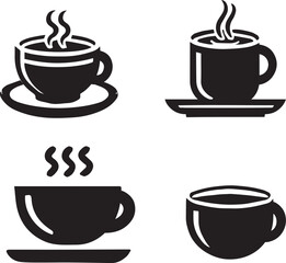 Obraz premium silhouette of clean vector of cup isolated 