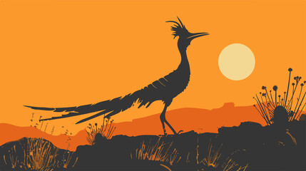 Speedy Roadrunner Silhouette Vector Illustration for Design Projects