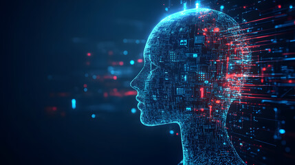 AI learning and artificial intelligence concept showcasing modern technology and networking.