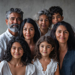 Fototapeta premium Smiling Asian family, harmony and connection between generations.