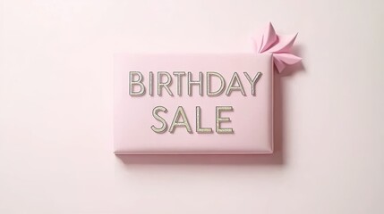 Celebrate with a festive birthday sale banner, perfect for promotions and marketing designs.