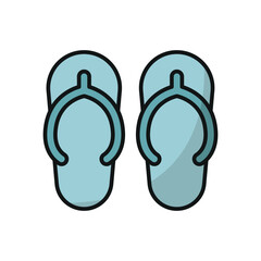 Slippers bedroom icon vector basic design