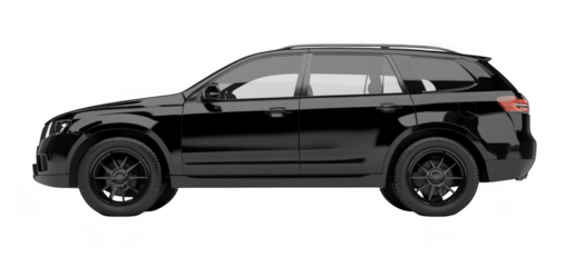 black car isolated on white
