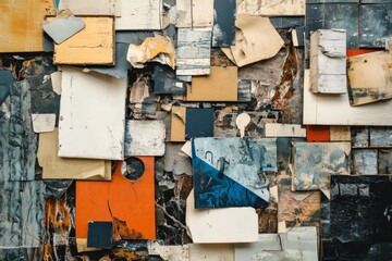 Abstract Collage of Repurposed Materials