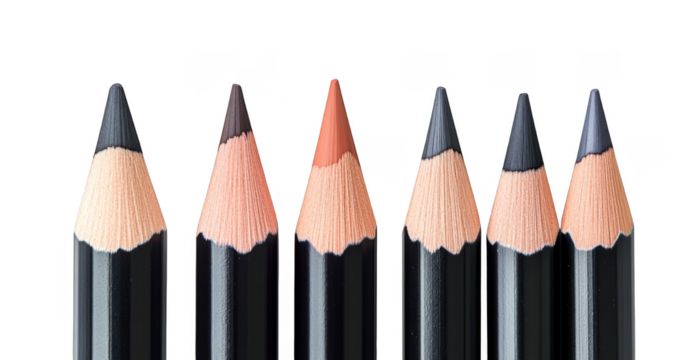 pencils isolated on white background