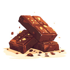 Chocolate illustration, motion graphics in vector format