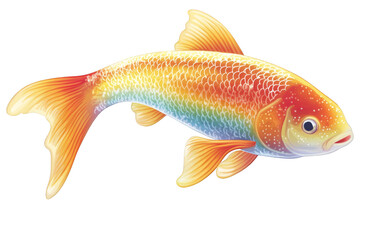 Fototapeta premium goldfish isolated on white