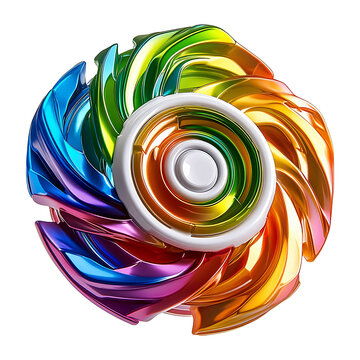 Fierce Beyblade Toy isolated on transparent background.