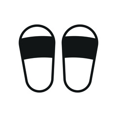 Slippers bedroom icon vector basic design