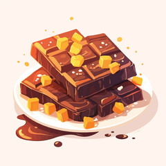 Chocolate illustration, motion graphics in vector format
