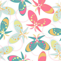 seamless pattern with easter eggs