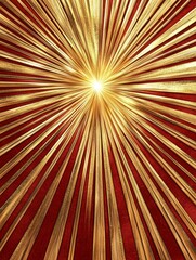 Obraz premium Golden Radiance Abstract - Symbolizing celebration, success, energy, luxury, and light. A vibrant burst of gold and red.