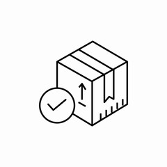delivery check mark icon sign vector