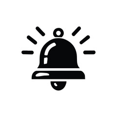 Fototapeta premium sound signal icon, bell on transparent background, vector