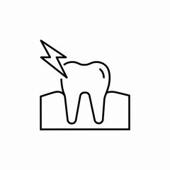 tooth pain icon sign vector