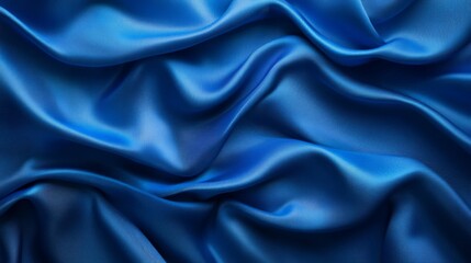 Fototapeta premium Luxurious Blue Silk Fabric Background
