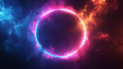 Fototapeta premium Neon Energy Circle
