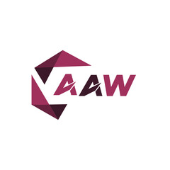 AAW creative minimalist letter logo. AAW unique vector initials alphabet letter logo design