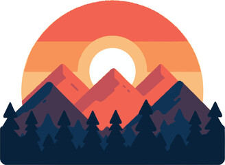 illustration of a mountain vector