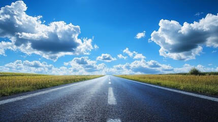 Fototapeta premium Open Road Under Blue Skies