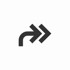 forward arrows icon sign vector