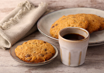 Chocolate and walnut cookies