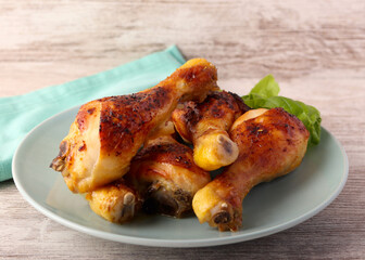 Roast spicy chicken drumsticks