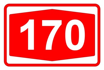 Illustration eines Autobahnschildes der Autobahn 170 in der Schweiz