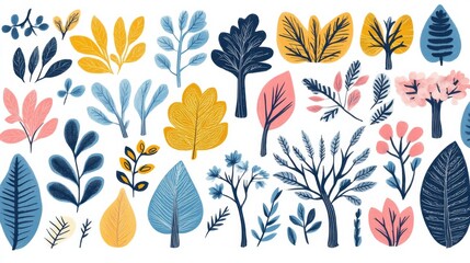 Fototapeta premium Illustrated Botanical Collection