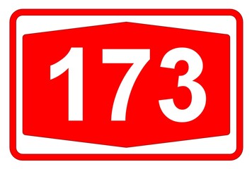 Illustration eines Autobahnschildes der Autobahn 173 in der Schweiz