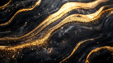 Abstract Gold Waves