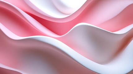 Abstract Pink and White Wave Pattern