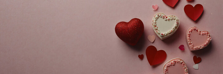Fototapeta premium Happy Valentine's Day Illustration Background