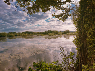 Obraz premium seascape with a wide horizon and Clouds on water