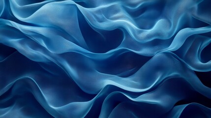Obraz premium Abstract Blue Fabric Waves