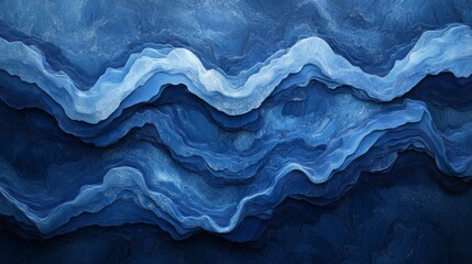 Obraz premium Abstract Blue Wave Layers