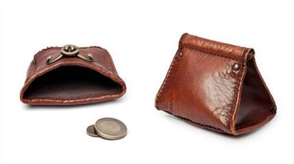 Coin bag icon vector isolated on white 