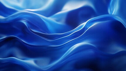 Obraz premium Abstract Blue Silk Waves