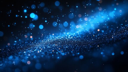 Abstract Blue Bokeh Background