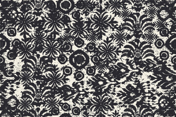 Motifs Ikat floral paisley embroidery background.geometric ethnic oriental pattern traditional.Aztec-style abstract vector illustration. Design for texture, fabric, clothing,wrapping, decoration