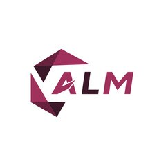 ALM creative minimalist letter logo. ALM unique vector initials alphabet letter logo design