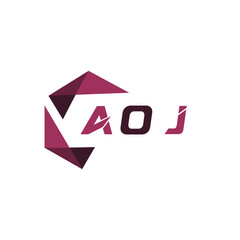 AOJ creative minimalist letter logo. AOJ unique vector initials alphabet letter logo design