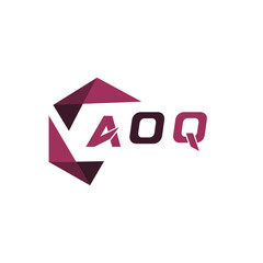 AOQ creative minimalist letter logo. AOQ unique vector initials alphabet letter logo design