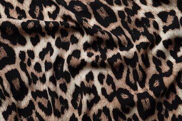 Leopard fabric background, close up view