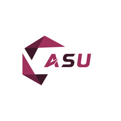 ASU creative minimalist letter logo. ASU unique vector initials alphabet letter logo design
