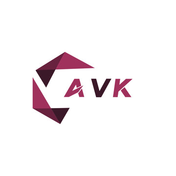 AVK creative minimalist letter logo. AVK unique vector initials alphabet letter logo design
