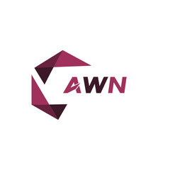 AWN creative minimalist letter logo. AWN unique vector initials alphabet letter logo design